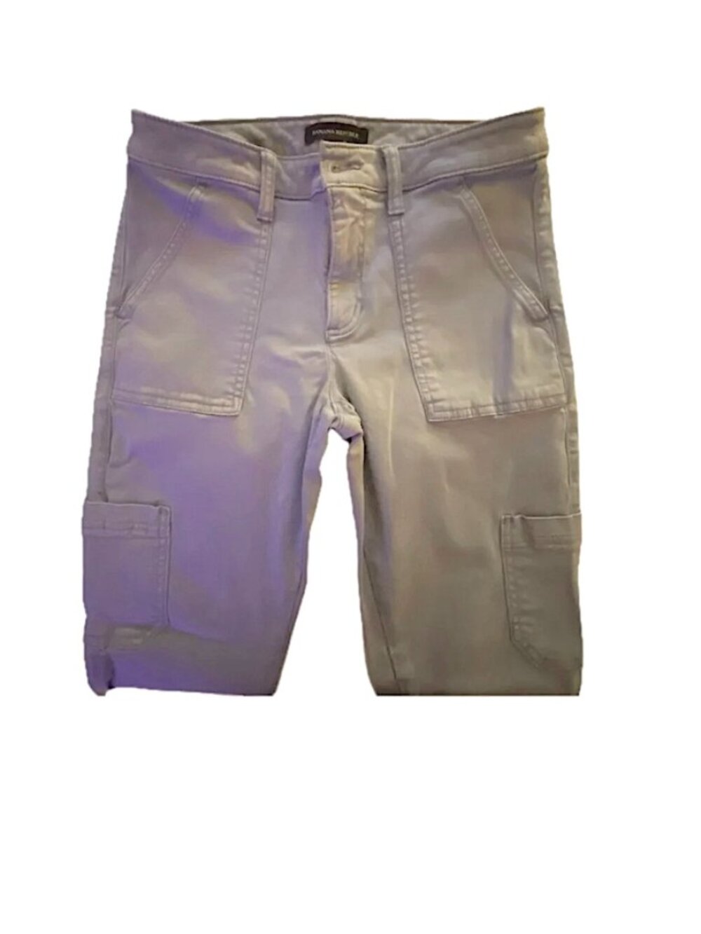 Banana Republic Women's Gray-Blue  Cargo Pants Utility Pockets Size 4L